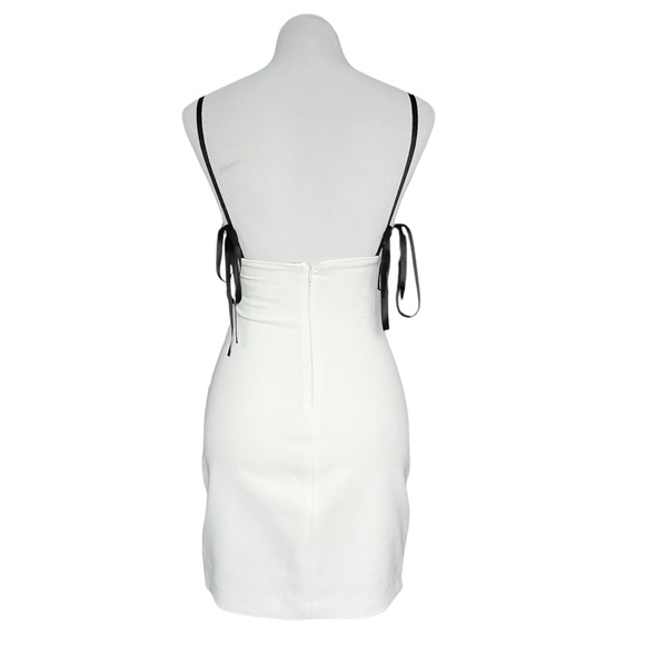 Zara VIRAL Short Dress with Bows Black White Small - Picture 10 of 16